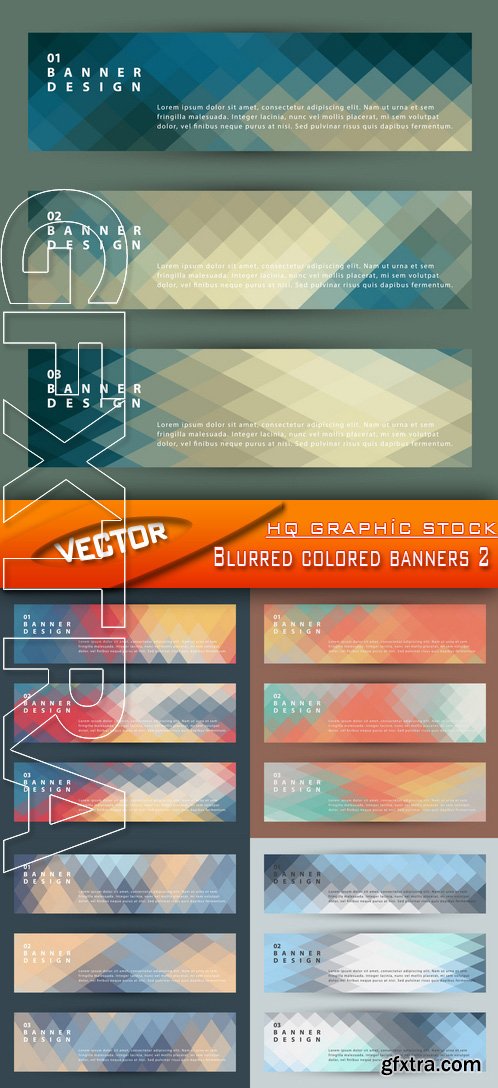 Stock Vector - Blurred colored banners 2