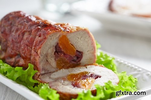 Collection of delicious grilled meatloaf roll stuffed with grilled meat 25 HQ Jpeg