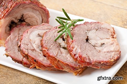 Collection of delicious grilled meatloaf roll stuffed with grilled meat 25 HQ Jpeg