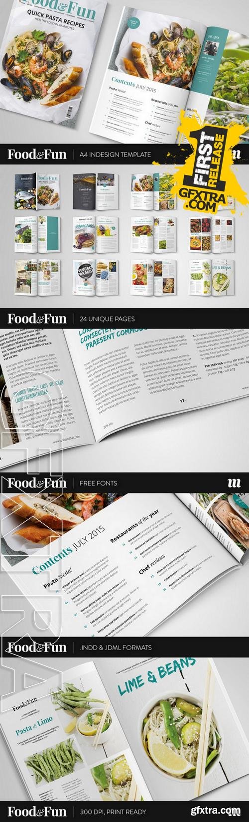 Food&Fun Magazine InDesign Template - CM 324494