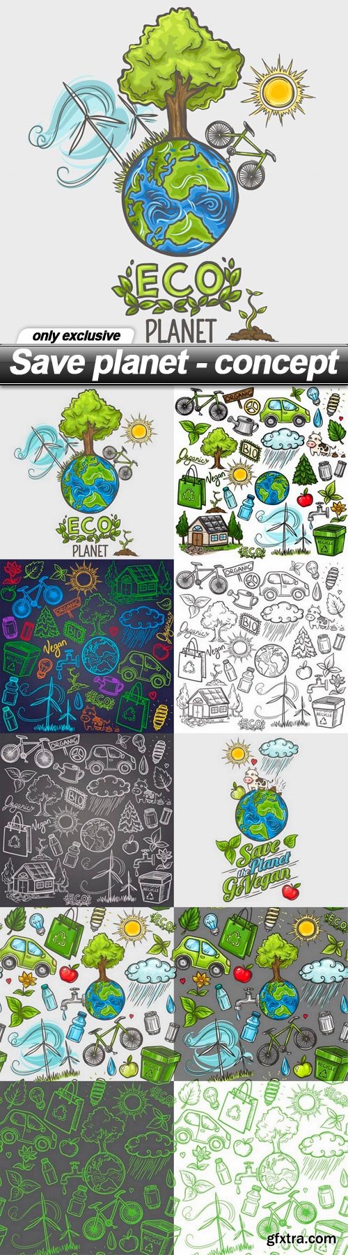 Save planet - concept - 10 EPS