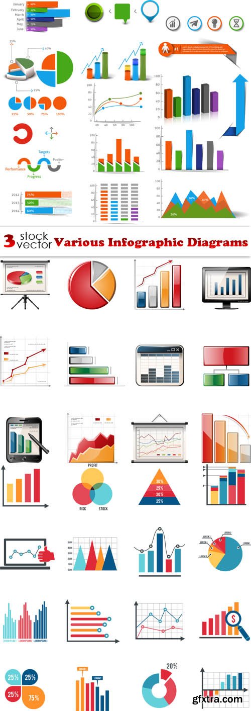 Vectors - Various Infographic Diagrams