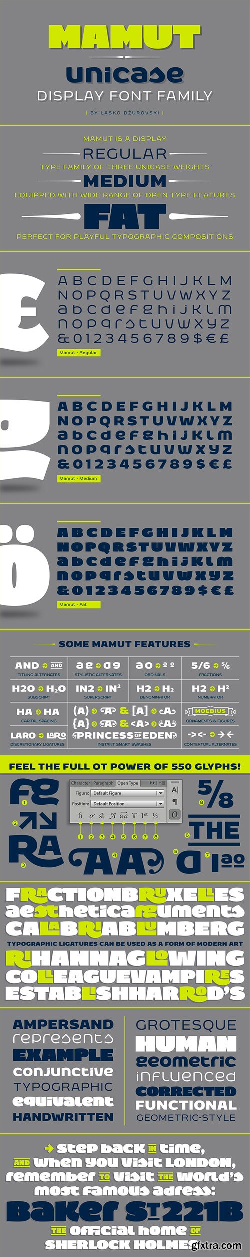 Mamut - Unicase Display Type Family 3xOTF $80