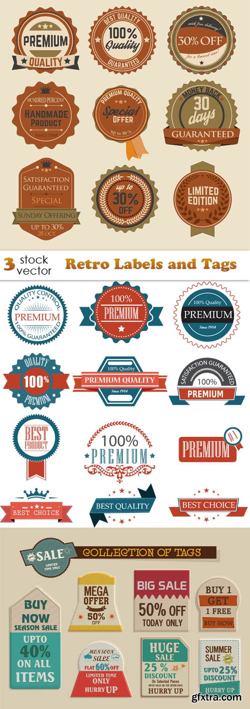 Vectors - Retro Labels and Tags