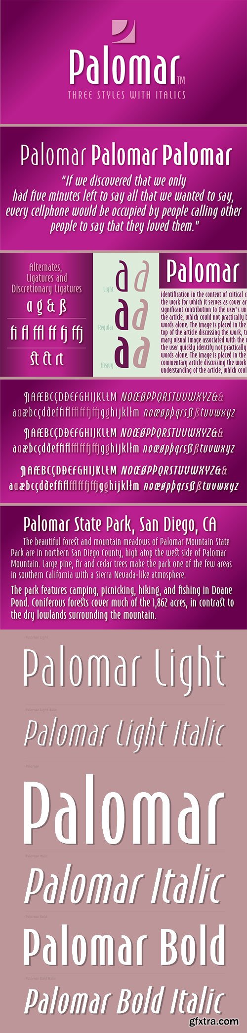 Palomar - A Refreshingly Different Condensed Font 6xOTF $230