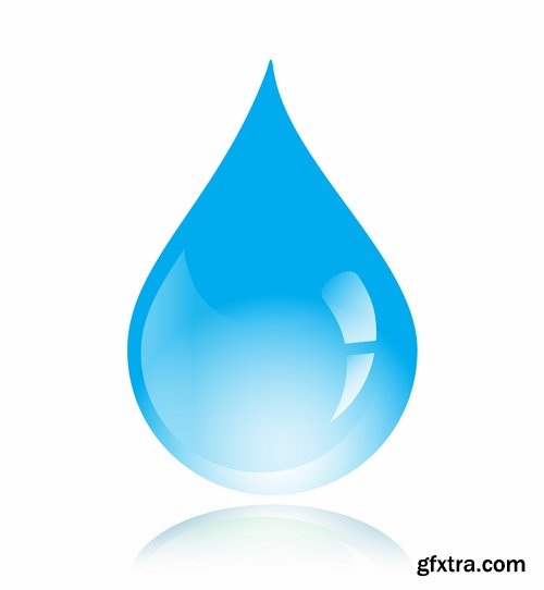 Collection of vector logo water drop picture business icon poster 25 EPS