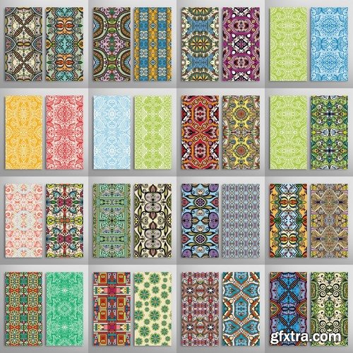 Collection of vector image ethnic poster flyer banner business card 25 EPS