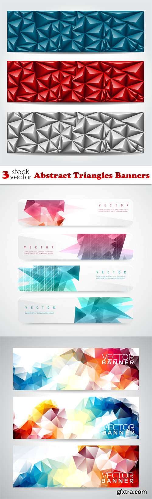 Vectors - Abstract Triangles Banners