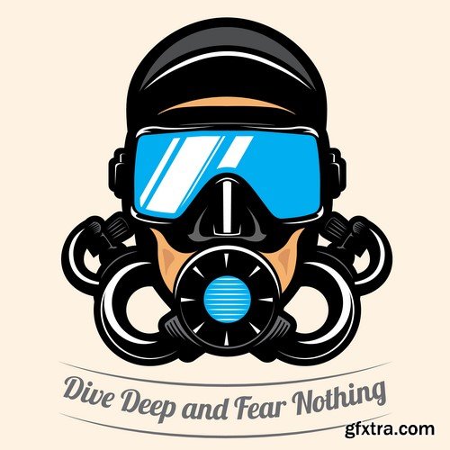 Scuba Diving Logos - 10x EPS