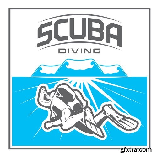 Scuba Diving Logos - 10x EPS