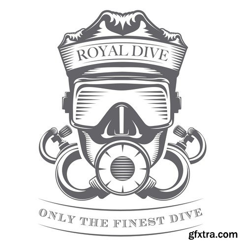 Scuba Diving Logos - 10x EPS