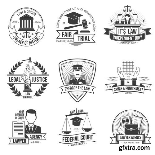 Police Badges - 10x EPS