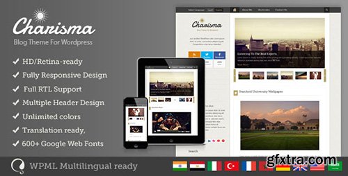 ThemeForest - Charisma v1.6 - Premium Wordpress Blog Theme - 5949133