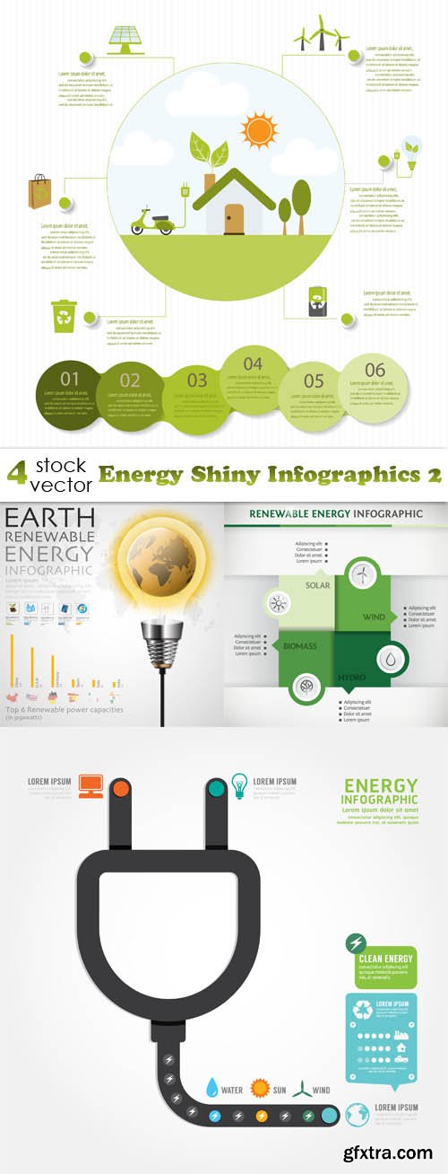 Vectors - Energy Shiny Infographics 2