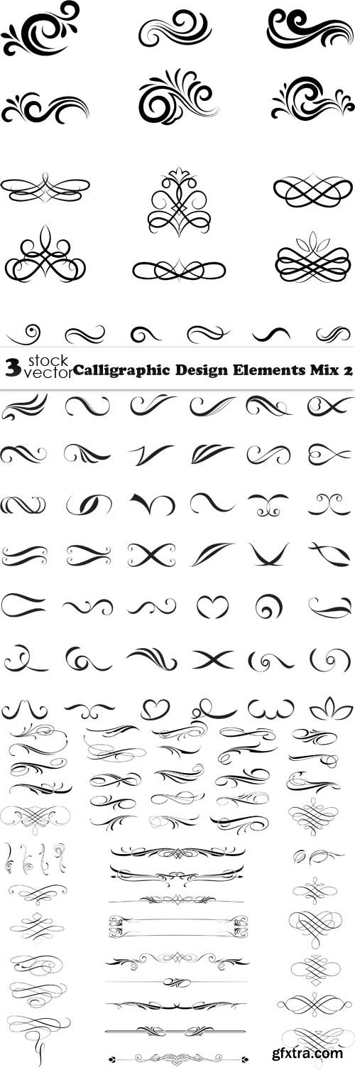 Vectors - Calligraphic Design Elements Mix 2