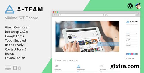 ThemeForest - A-TEAM v1.0.0 - Minimal Personal Blogging WordPress Theme - 11771283