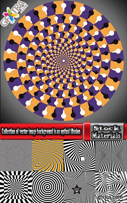 Collection of vector image background is an optical illusion poster flyer banner 25 EPS