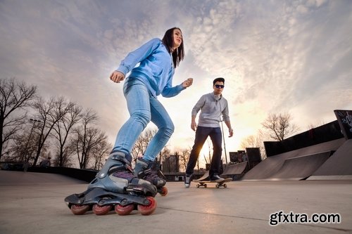 Collection of people rollerblading park holiday fun roller 25 HQ Jpeg