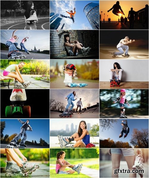 Collection of people rollerblading park holiday fun roller 25 HQ Jpeg