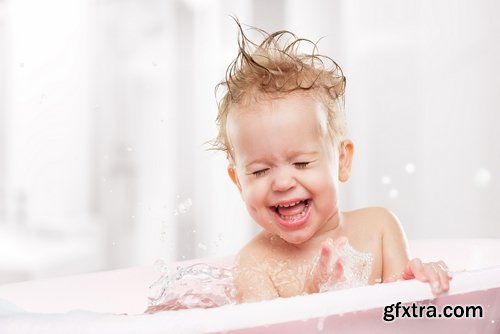 Collection of child bathes in a bathroom baby 25 HQ Jpeg