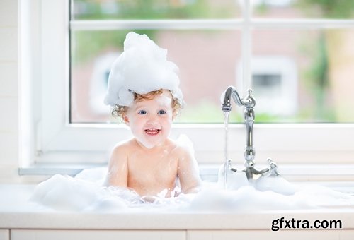 Collection of child bathes in a bathroom baby 25 HQ Jpeg