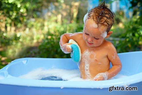 Collection of child bathes in a bathroom baby 25 HQ Jpeg