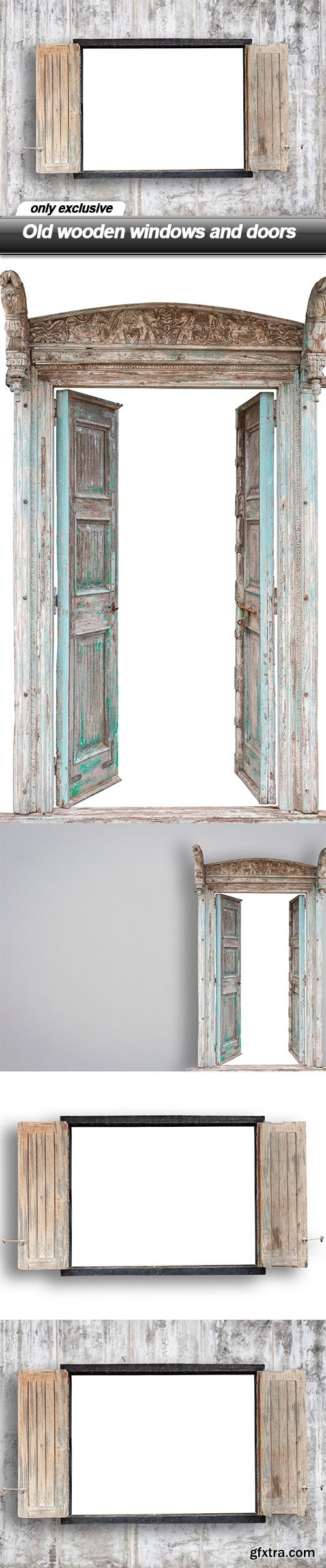 Old wooden windows and doors - 4 UHQ JPEG