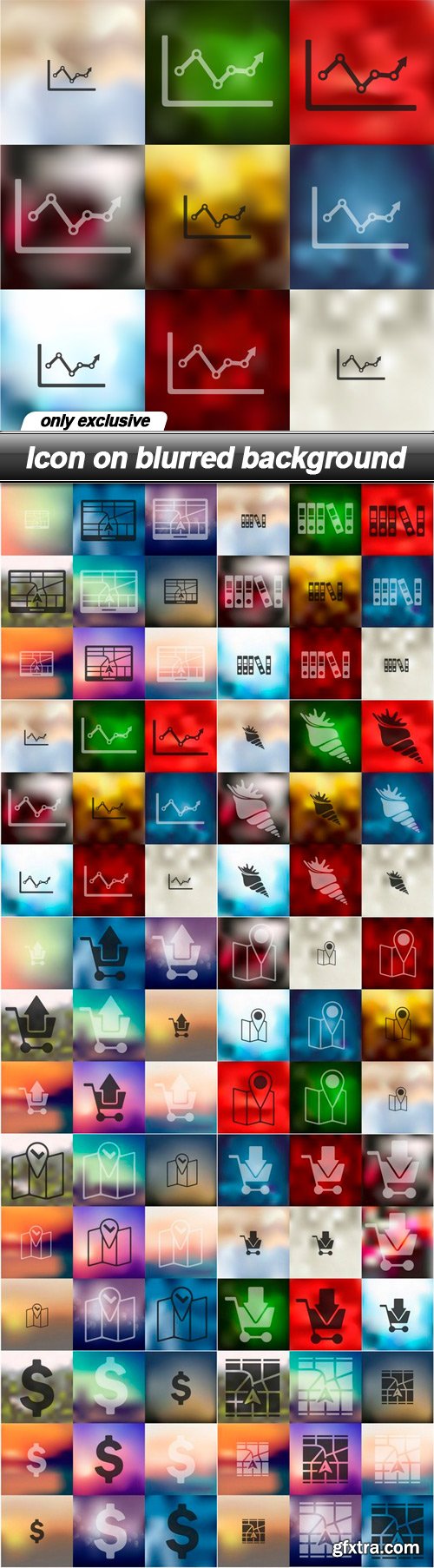 Icon on blurred background - 10 EPS