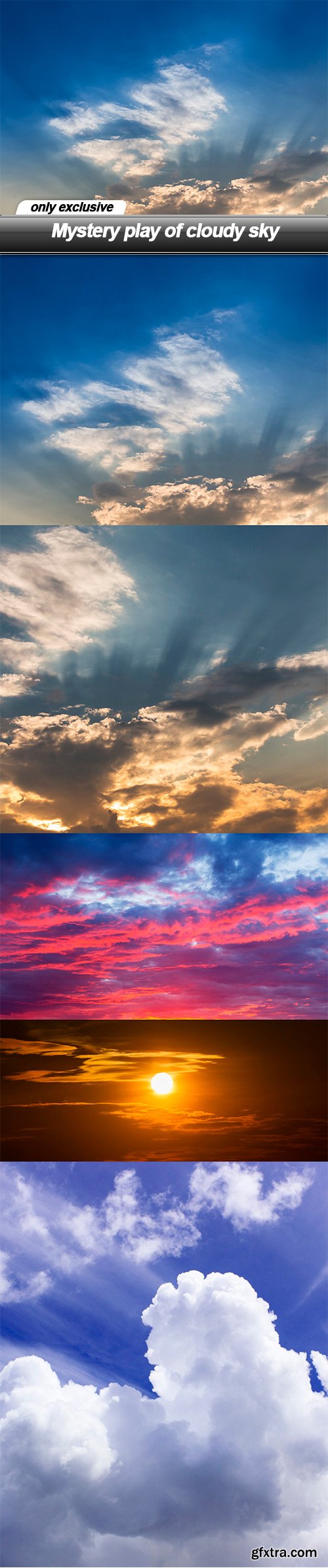 Mystery play of cloudy sky - 5 UHQ JPEG