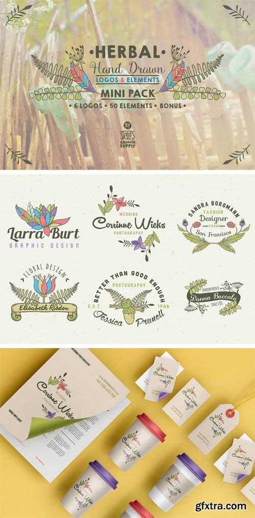 CM 275444 - Herbal Mini Pack, Logos & Elements