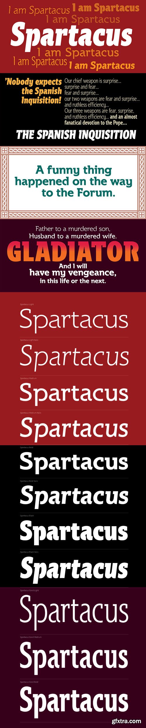 Spartacus - Visually Monoline & Modern in Appearence 11xOTF $380