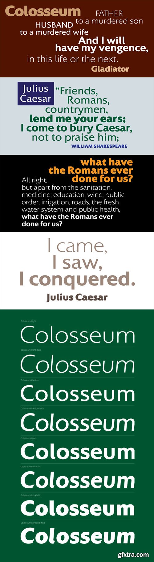 Colosseum - Works Well in Headlines 8xOTF $280