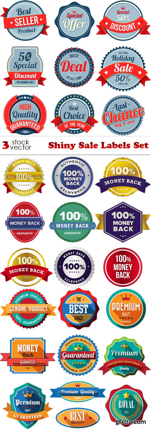 Vectors - Shiny Sale Labels Set