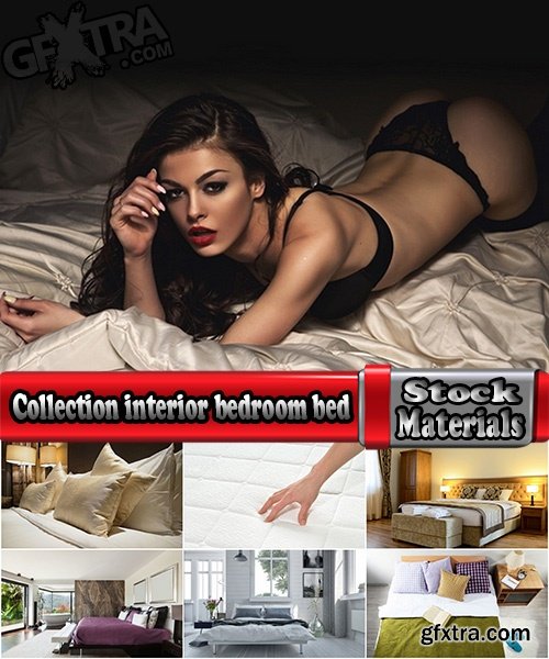 Collection interior bedroom bed woman on the bed mattress pillow blanket  25 HQ Jpeg