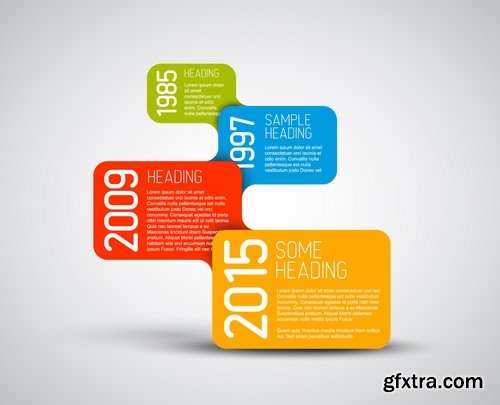 Collection of vector image conceptual business infographics #7-25 Eps