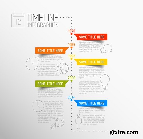 Collection of vector image conceptual business infographics #7-25 Eps