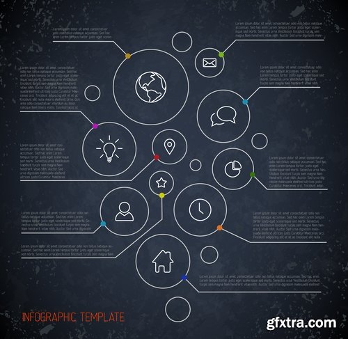 Collection of vector image conceptual business infographics #7-25 Eps