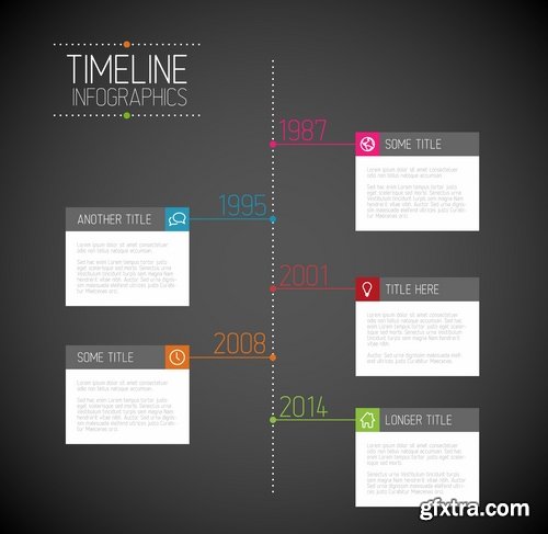 Collection of vector image conceptual business infographics #7-25 Eps