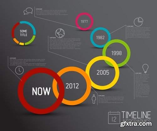 Collection of vector image conceptual business infographics #7-25 Eps