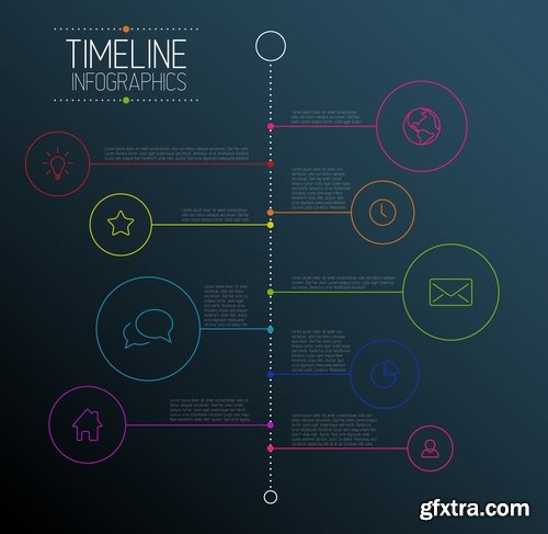 Collection of vector image conceptual business infographics #7-25 Eps