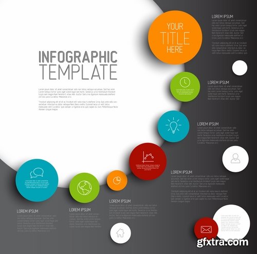 Collection of vector image conceptual business infographics #7-25 Eps