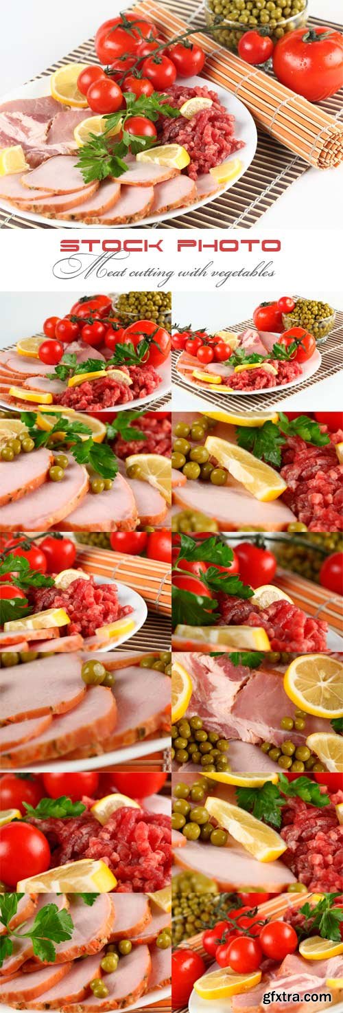 Meat cutting with vegetables