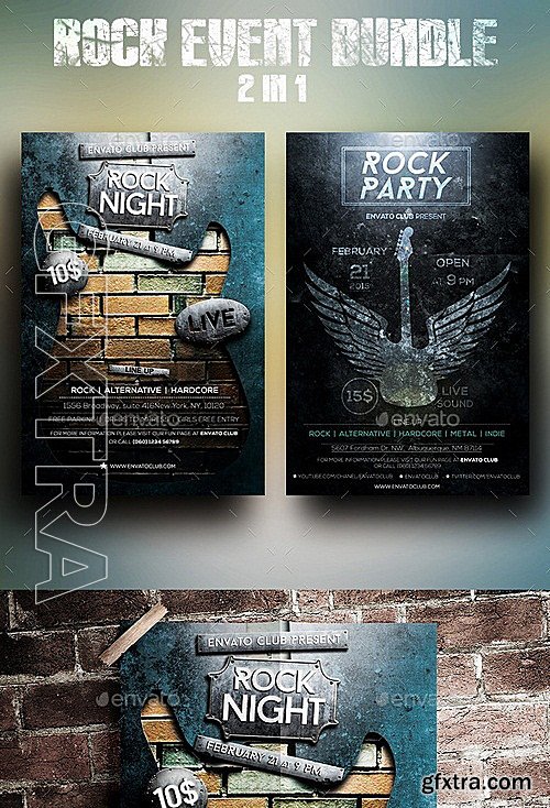 GraphicRiver - Rock Event Bundle 12244664