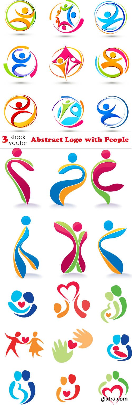 Vectors - Abstract Logo with People