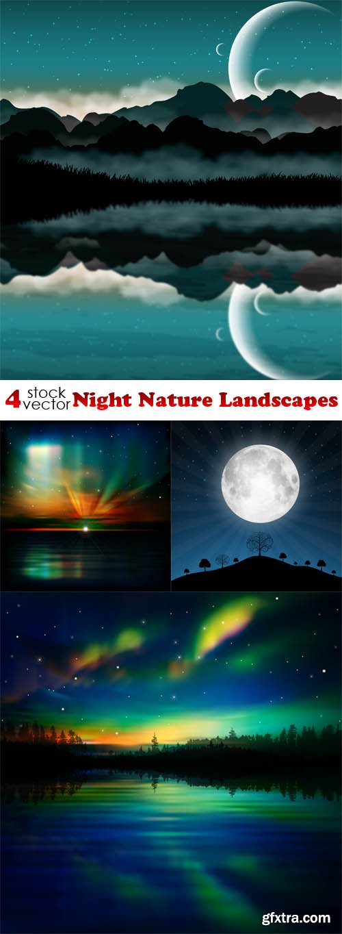 Vectors - Night Nature Landscapes