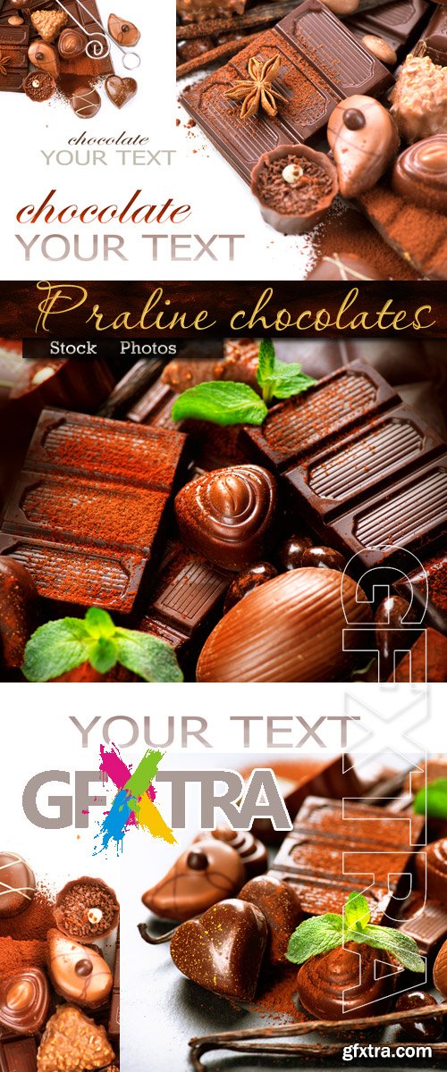 Praline chocolates - Stock photo