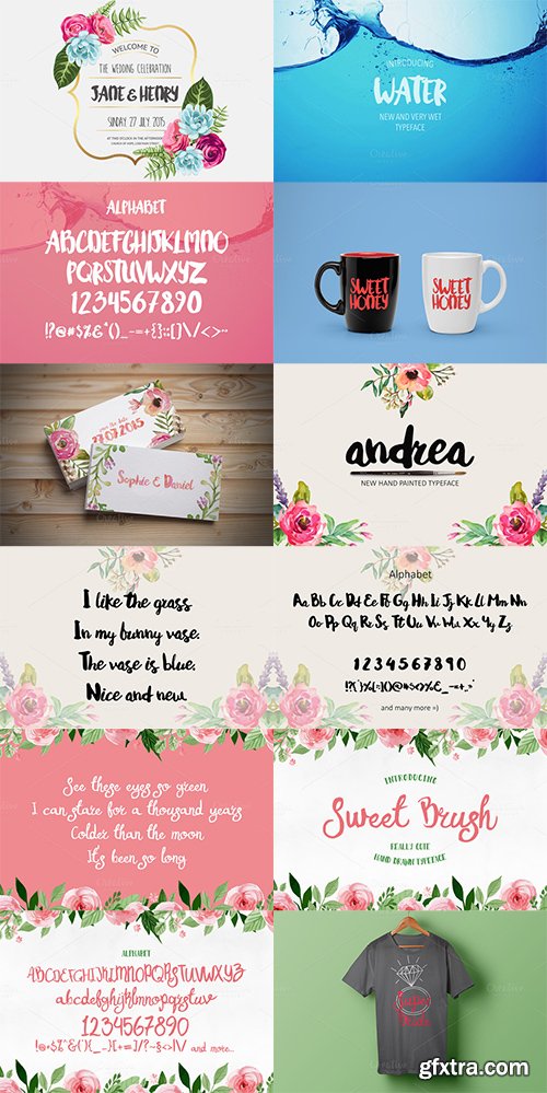 CM Hand Drawn Font Bundle 8 in 1 328043