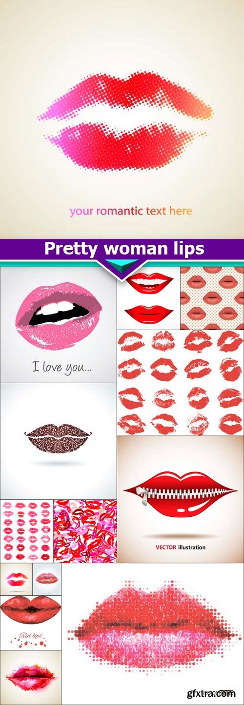 Pretty woman lips 13X EPS