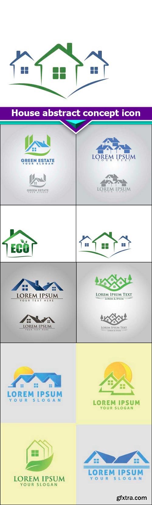 House abstract concept icon 7X EPS
