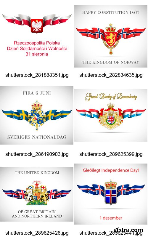 Amazing SS - Banners with Country Flags, 25xEPS